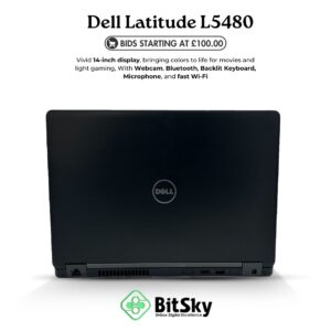 Dell Latitude L5480: i5 7th Gen, 14" Screen, 8GB RAM, 256GB SSD, Webcam - Black